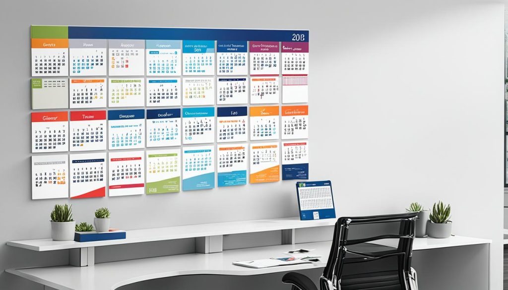 What customization options are available for corporate calendars?